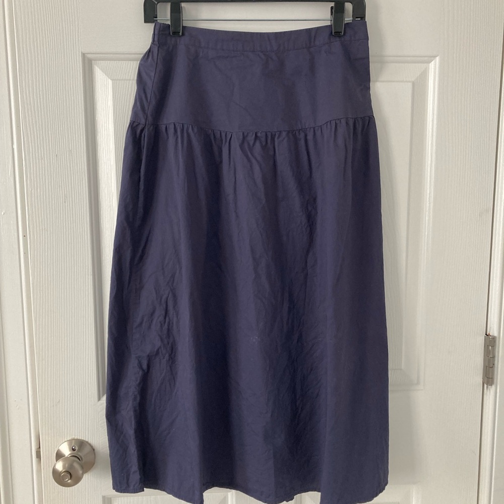 Navy blue cotton skirt